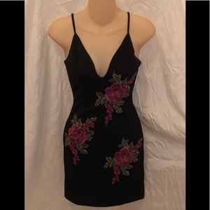 Charlotte Russe Floral Appliqué Bodycon Dress